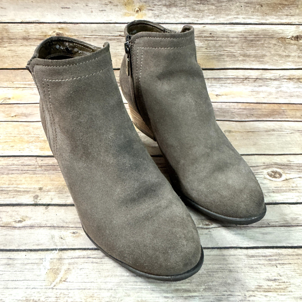 Blondo Womens Taupe Brown Suede Waterproof Ankle Boots 7.5M